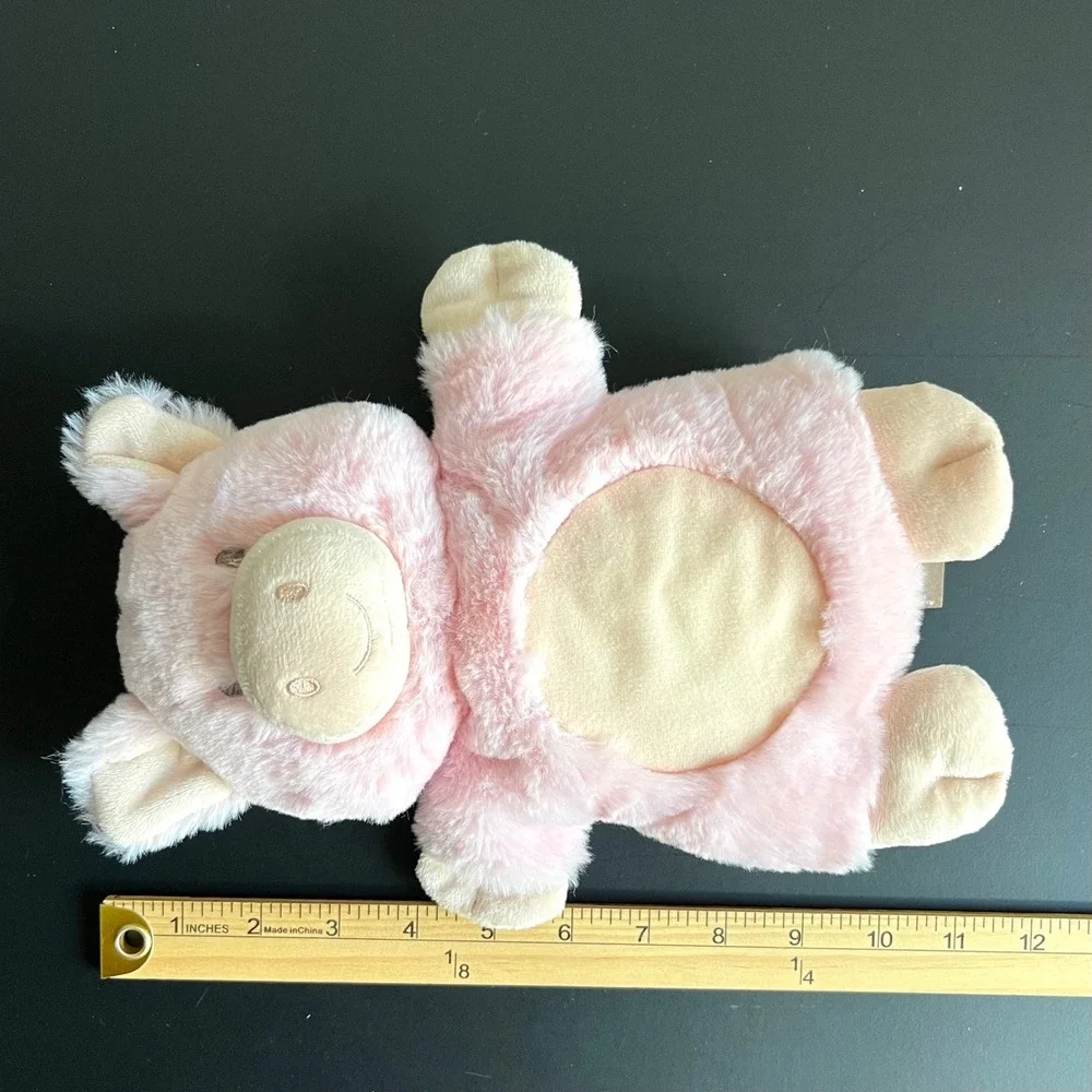 Demdaco Pink Pig Plush Hand Puppet Soft Fuzzy Farm Animal Toy  Friend Cuddle